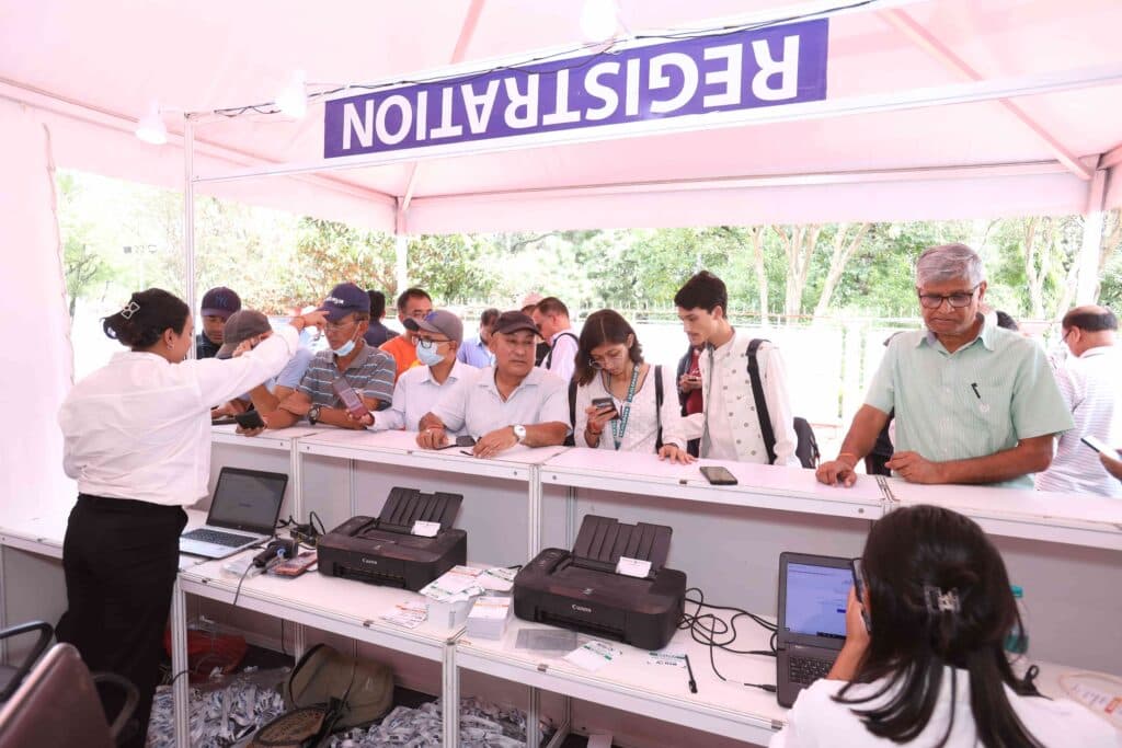 Electrical equipment demonstration on floor