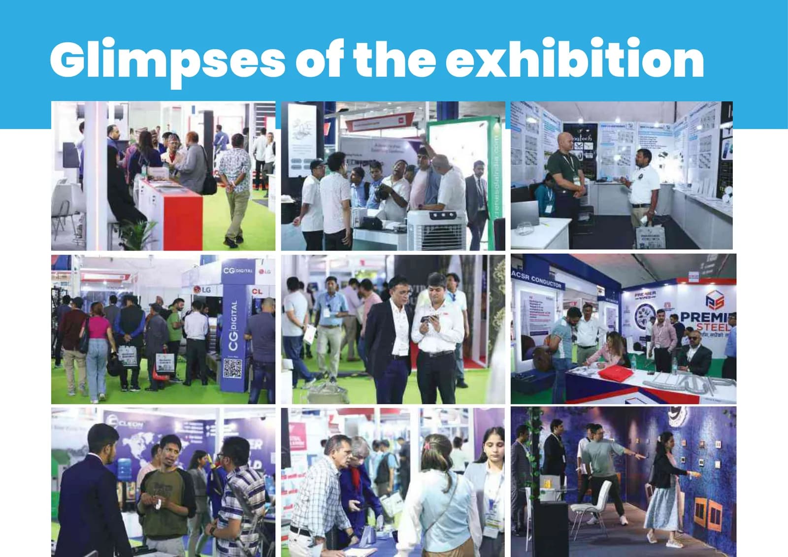 Exhibitor product displays and business discussions at the 2025 Nepal Electric, Power and Lights Expo